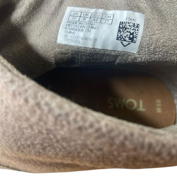 TOMS Women's Boots Size 10 AnkleLacy Forged Iron Suede Felt Desert Taupe Bootie - Picture 3 of 9